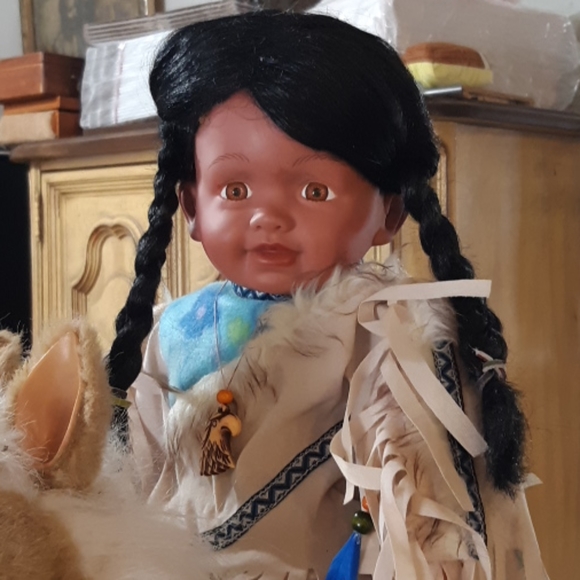 Babydoll Southwestern Culture Doll baby in American Native design outfit - Picture 8 of 9